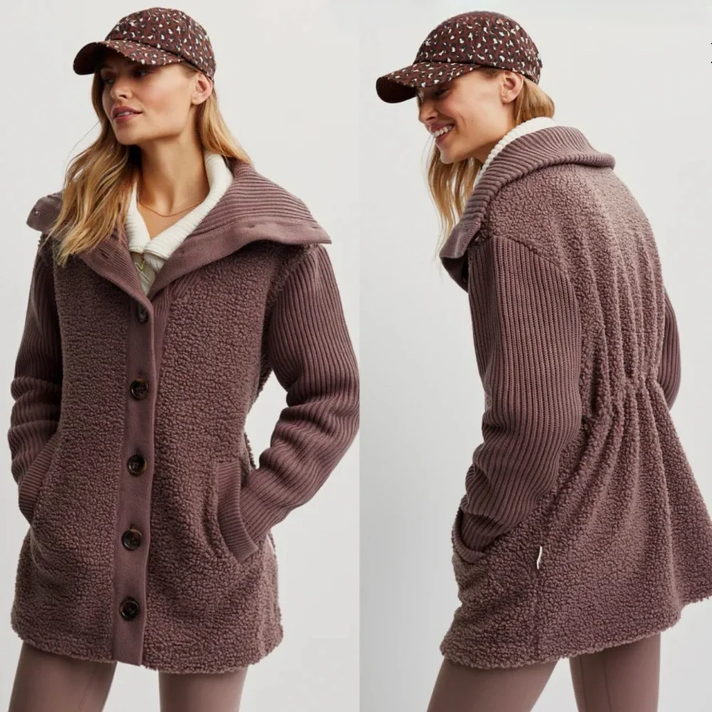 Varley Elliot Sherpa Button Down Jacket